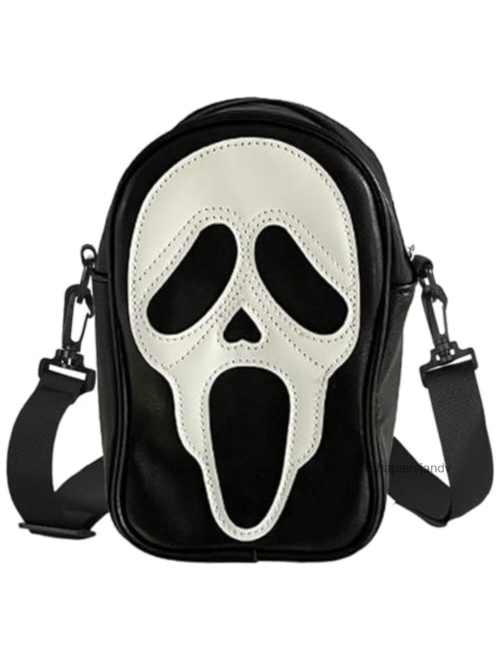 Scream Ghost Face PU Crossbody Goth Sling Bag Adjustable Strap